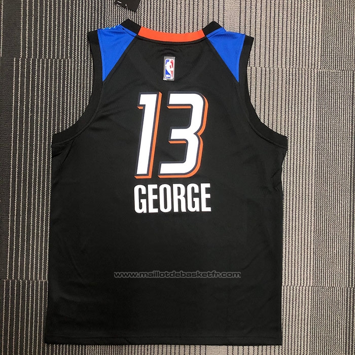 Maillot Oklahoma City Thunder Paul George #13 Ville 2020-21 Noir